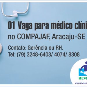 COMPAJAF: Vaga para Médico Clínico